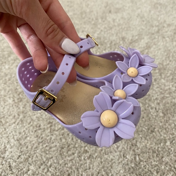 Mini Melissa toddler Lilac Furadinha flower BB Sandals size 5 - Picture 8 of 13